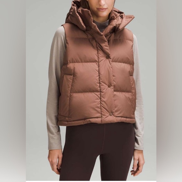 lululemon athletica Jackets & Blazers - NWOT Lululemon Wunder Puff Cropped Vest Roasted Brown